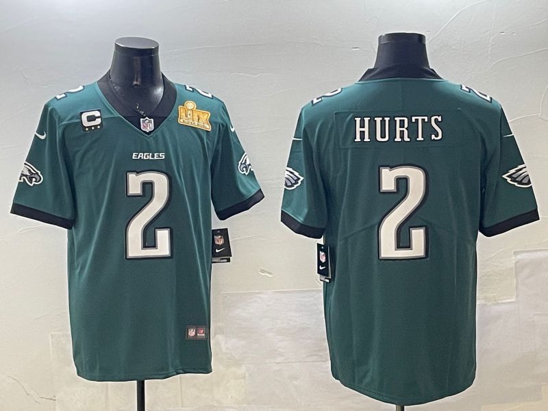 Men Philadelphia Eagles #2 Hurts Green Second generation 2025 Nike Limited NFL Jersey style 5
